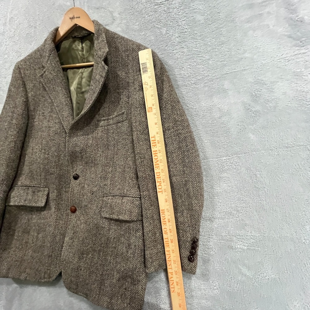VTG Harris Tweed Blazer Men 40R Scottish Wool Nordstrom Herringbone Sport‎ Coat - Picture 9 of 14